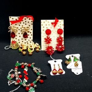 Mixed Lot of Christmas Jewelry